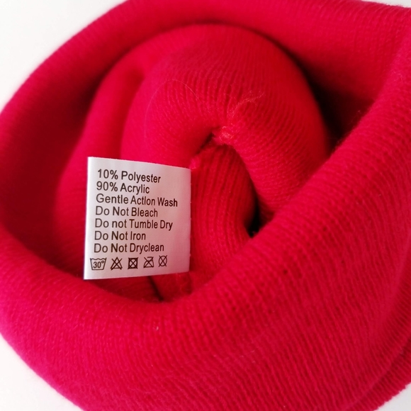 TASHA Jeweled Cat Ear Beanie, Red - Picture 4 of 5